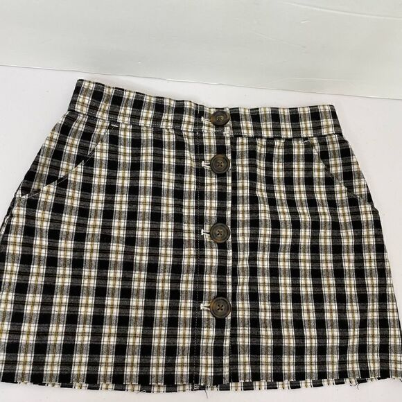 New! Hollister| XSmall Has Stretch Cotton Plaid Mini Skirt - Picture 8 of 12